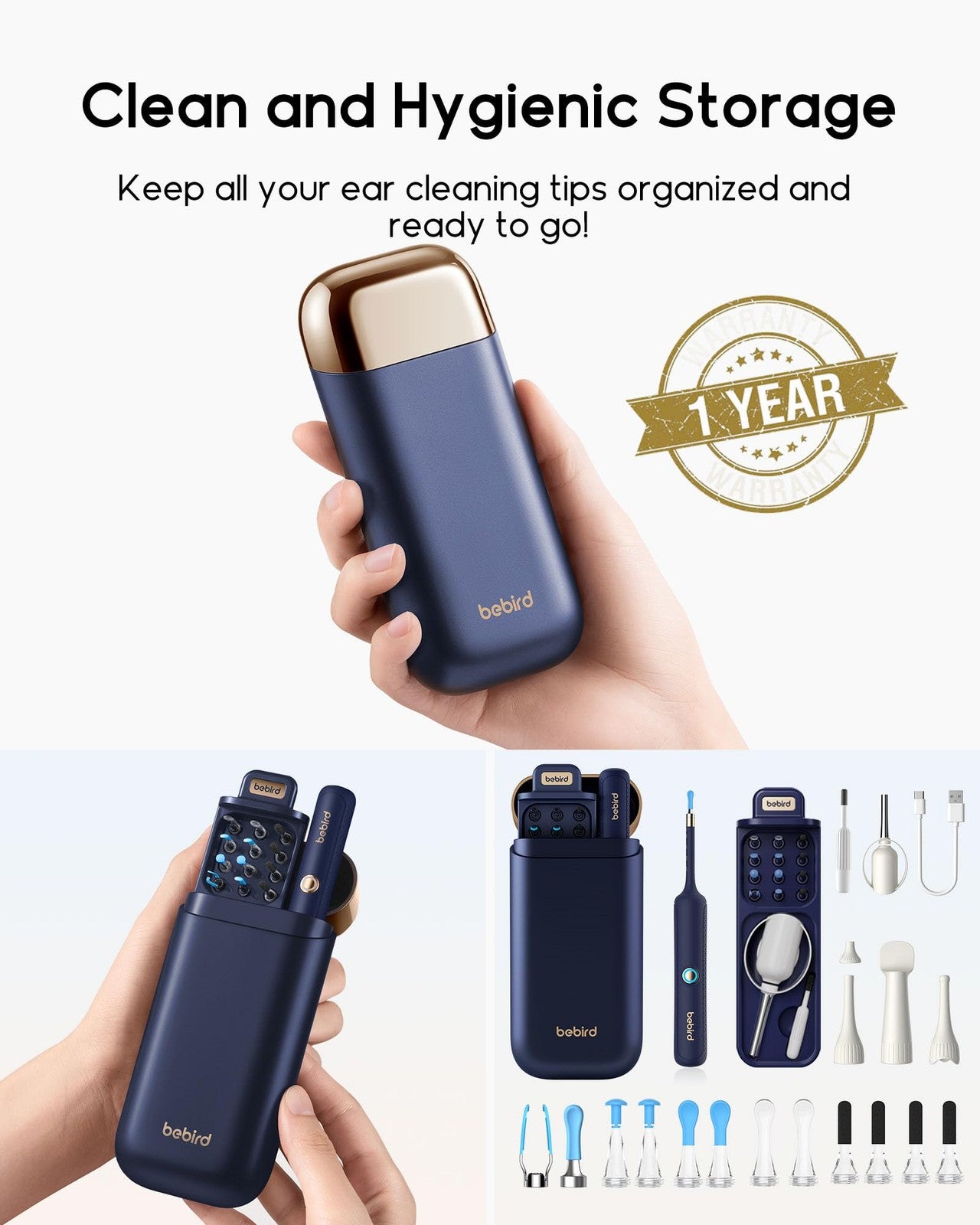 Ear Cleaning Camera Wax Removal Tool Flexible Otoscope for Adults & Kids